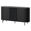 KOMMODE Zante 150 2D1W 03 - Goldfarben/Schwarz, Holzwerkstoff/Metall (151/81/40cm) - MIRJAN24