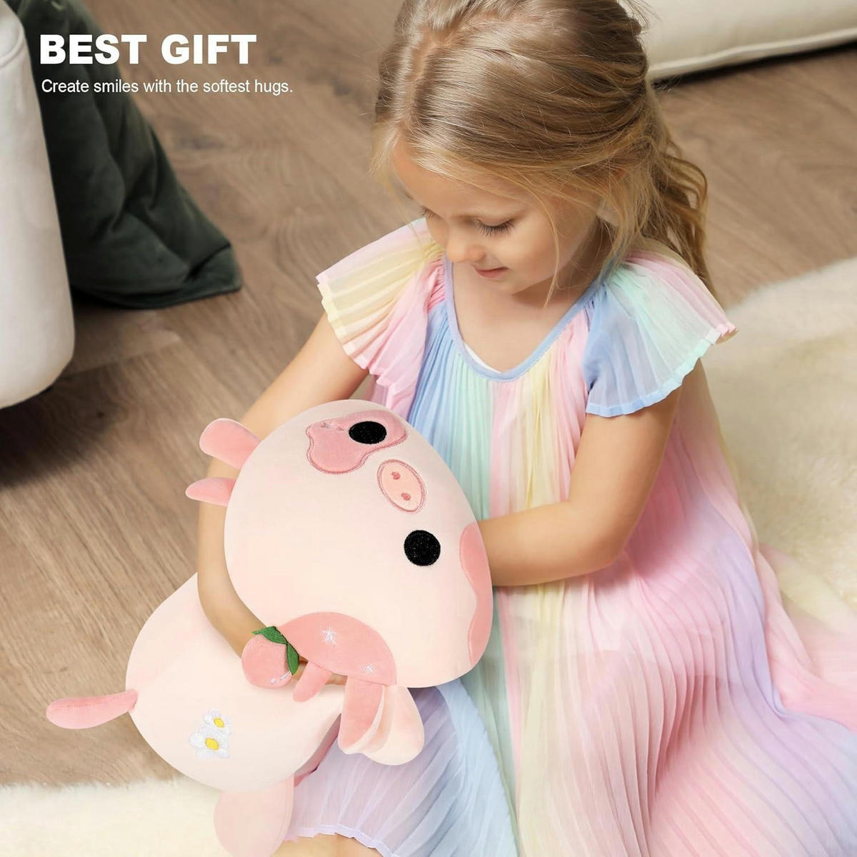 PLÜSCHTIER Kuh Hellrosa 30 cm - Rosa, Textil (20/30cm)