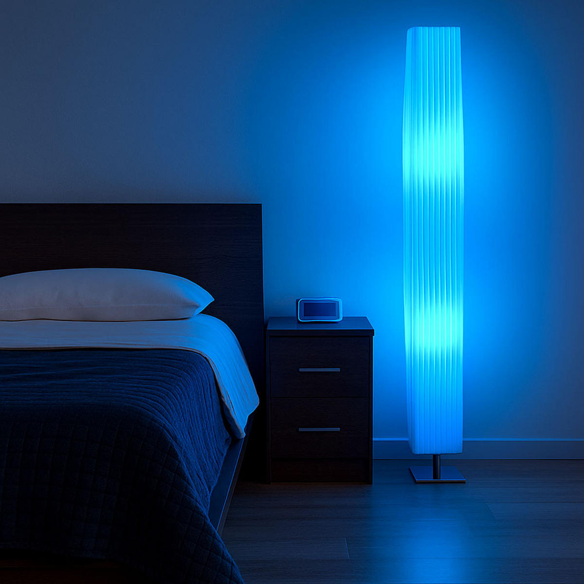 LED STEHLEUCHTE Weiß Metall - Weiß, Metall (14/14/119cm) - Globo Lighting