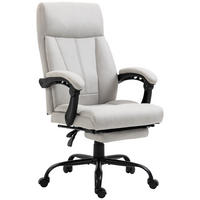 MASSAGE-BÜROSTUHL, 111-119cm Schreibtischstuhl mit Heizfunktion - Hellgrau, Kunststoff (74/119/65cm) - Vinsetto