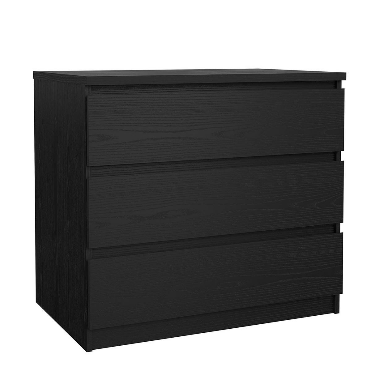 KOMMODE, Naia, Schwarz, Holzwerkstoff, 77 x 50 x 68 cm - Schwarz, Holzwerkstoff (77/68/50cm) - ebuy24