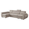 ECKSOFA Boston LCP, Seite: Links LCP+2R+1P(65) - Silberfarben/Naturfarben, Holz/Textil (320/170cm) - MIRJAN24