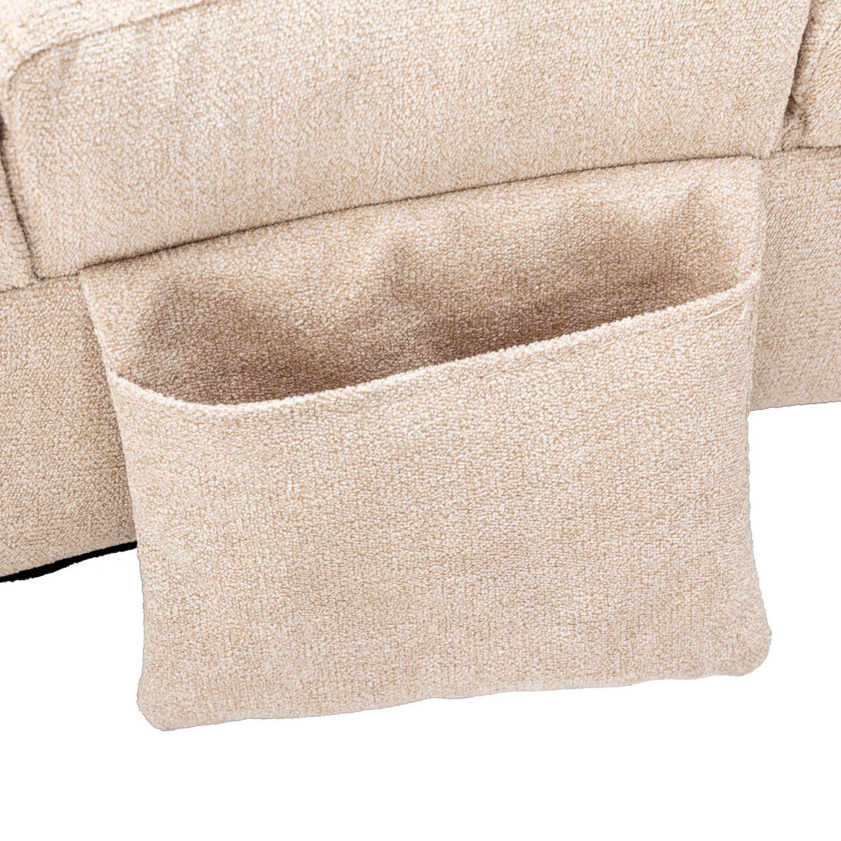 RELAXLIEGE Liegesessel,Relaxsessel,Leinenstoff,Beige - Beige, Textil (55/84/148cm) - LVHOM