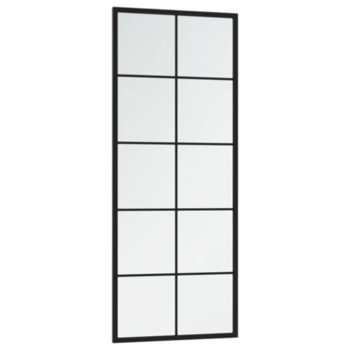 WANDSPIEGEL 2 Stk. Schwarz 100x40 cm Metall - Schwarz, Metall (40/100/200cm) - furnicato