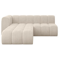 ECKSOFA modulares Sofa Darnel-L1 - 205x177x70 cm Beige - Beige, Holzwerkstoff/Textil (205/177cm) - ALTDECOR