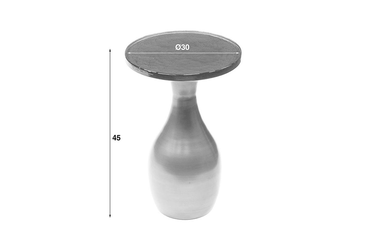 BEISTELLTISCH MOKKA Gold Glas - Goldfarben, Glas/Metall (30/30/45cm) - KAWOLA