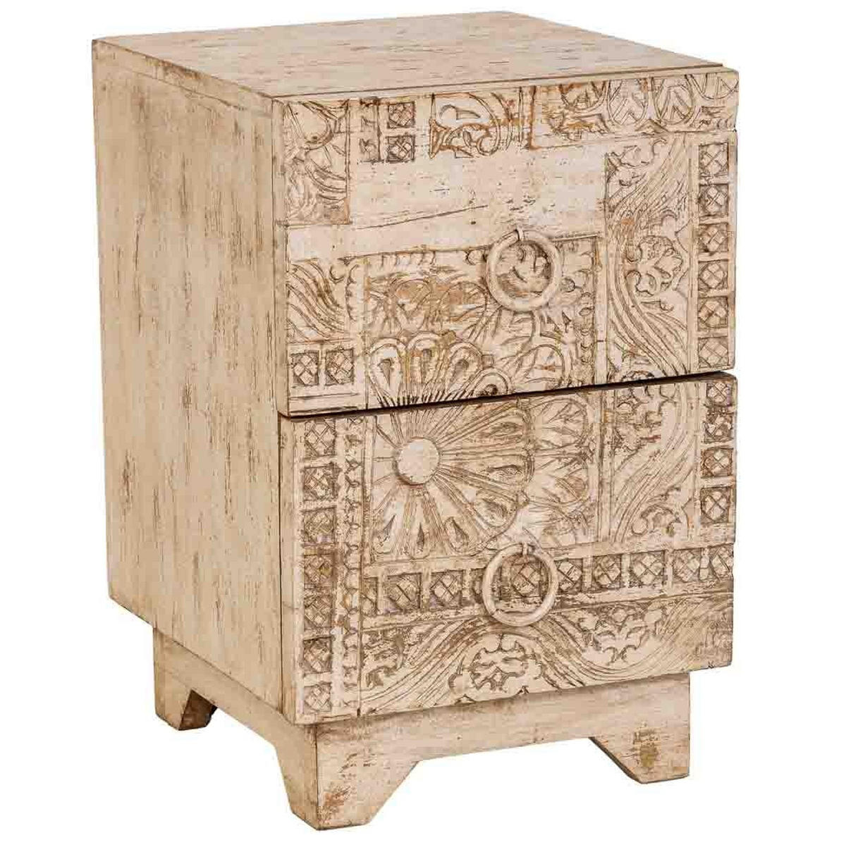 BEISTELLTISCH aus holz 37x40x56cm - Beige, Holz (37/56/40cm) - Wanderlust