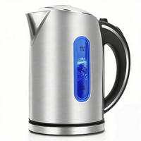 WASSERKOCHER Edelstahl 1,7L 2200W LED Kalkfilter BPA-frei - Silberfarben, Metall (1/1/1cm) - Kaket