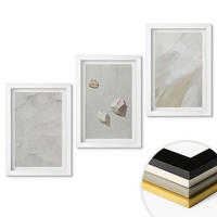 WANDBILDER 3er-Set - 20x30 cm Weißer Rahmen - Sandsteine moderne Farbe - Weiß, Kunststoff (20/30cm) - ArtPrintCave