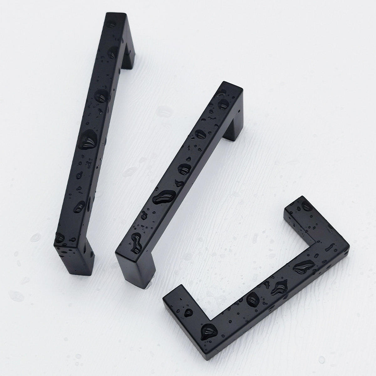 KÜCHENGRIFF Schwarz 6er-Set 256 mm Edelstahl - Schwarz, Metall (1.3/3.5/26.6cm)