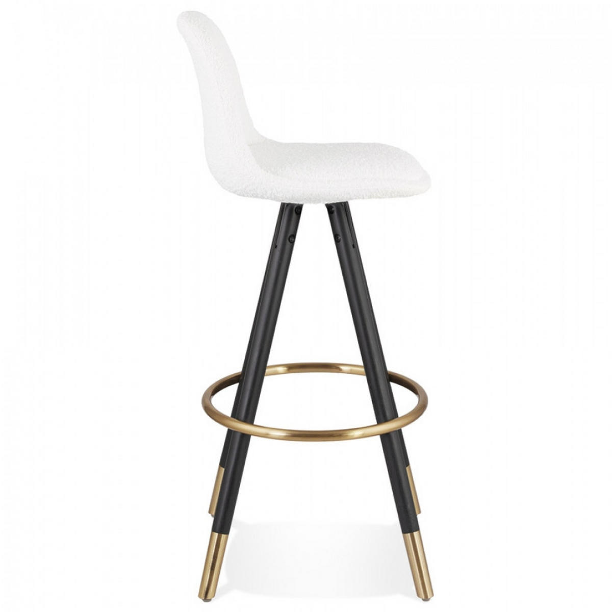 BARHOCKER Weiß 41x97x41cm - Goldfarben/Schwarz, Holz/Textil (41/97/41cm) - AlterEgo