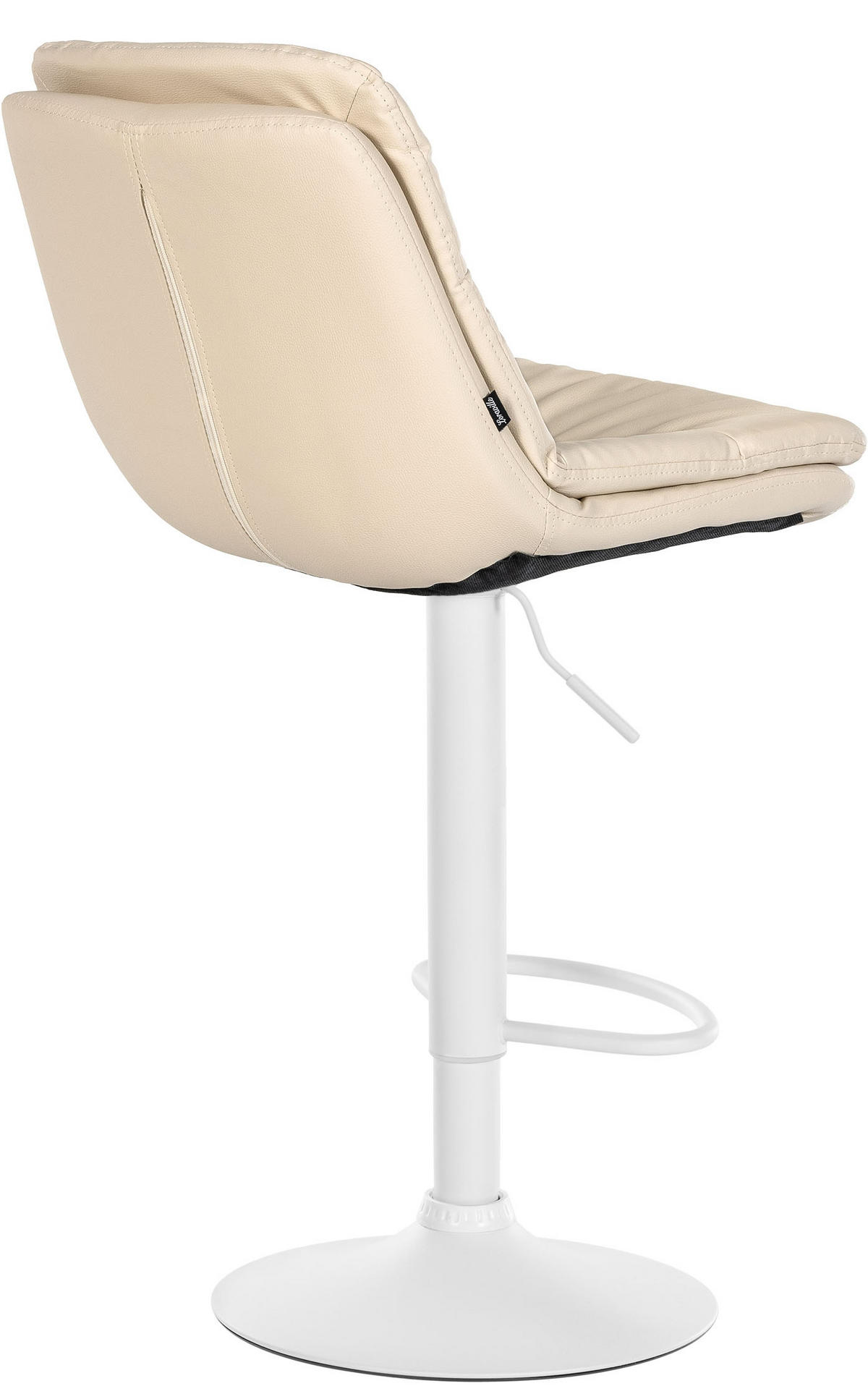 BARHOCKER Lederlook creme - Creme/Schwarz, Textil (46/92/54cm) - CLP