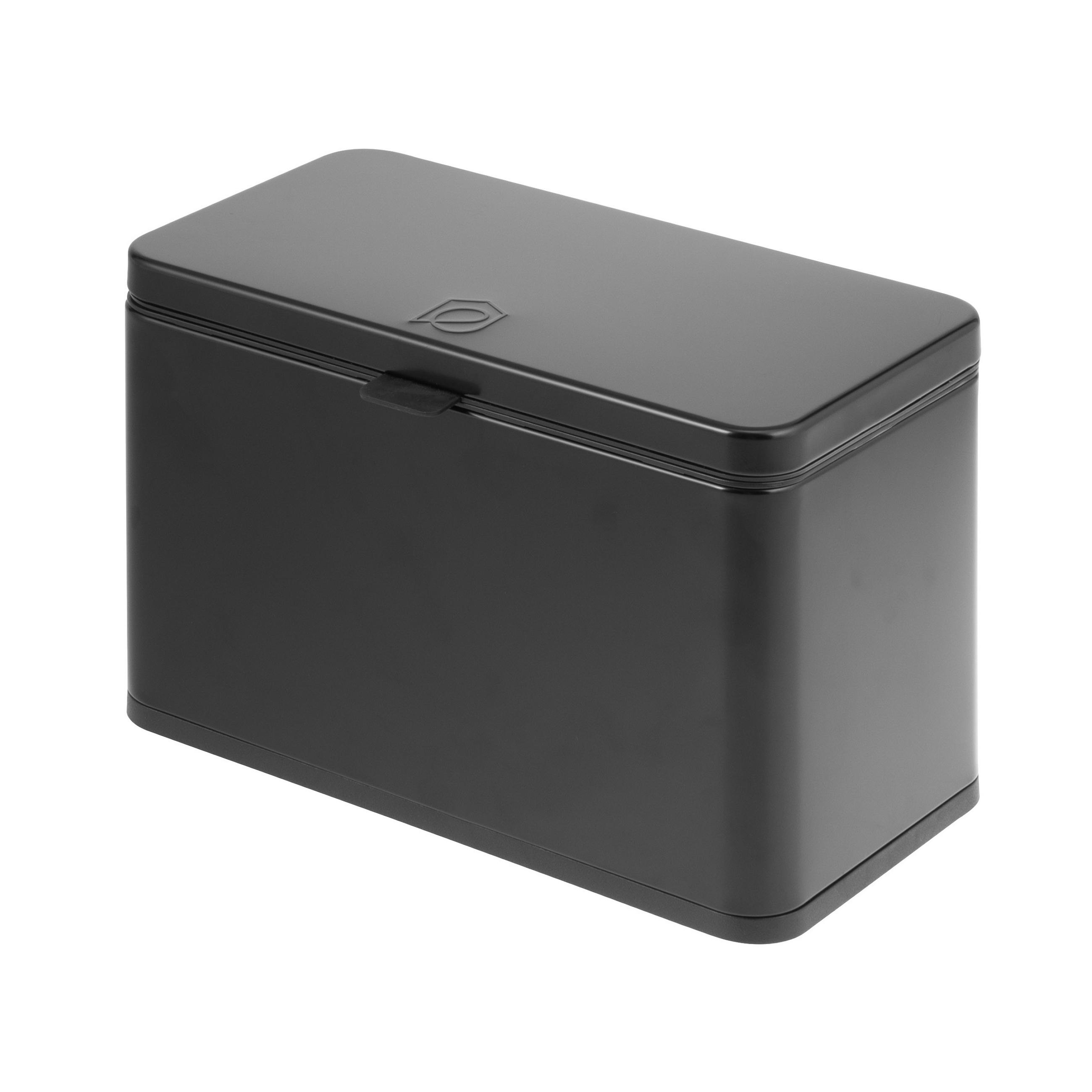 BIOMÜLLEIMER 3 Liter, Edelstahl, schwarz - Schwarz, Metall (26/17/14cm) - eluno