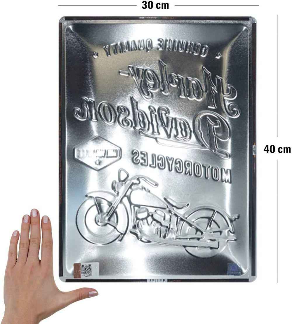 BLECHSCHILD 30/40 cm Harley-Davidson Timeless Tradition - Multicolor, Metall (30/40/0.2cm) - Nostalgic-Art