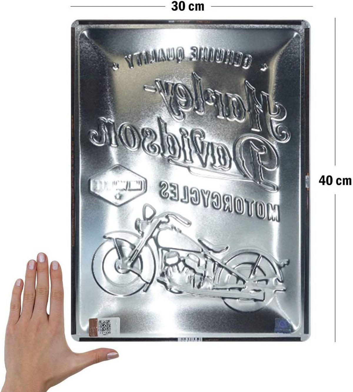 BLECHSCHILD 30/40 cm Harley-Davidson Timeless Tradition - Multicolor, Metall (30/40/0.2cm) - Nostalgic-Art