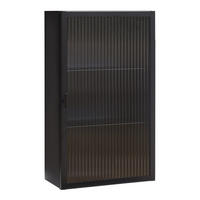 WANDSCHRANK Zundert - Schwarz, Glas/Metall (35/60/15cm) - [en.casa]
