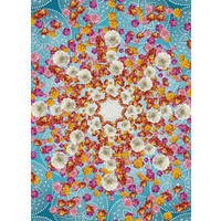 FOTOTAPETE Kaleidoskopblumen 184 x 254 cm - Multicolor, Papier (184/254cm) - Sanders & Sanders