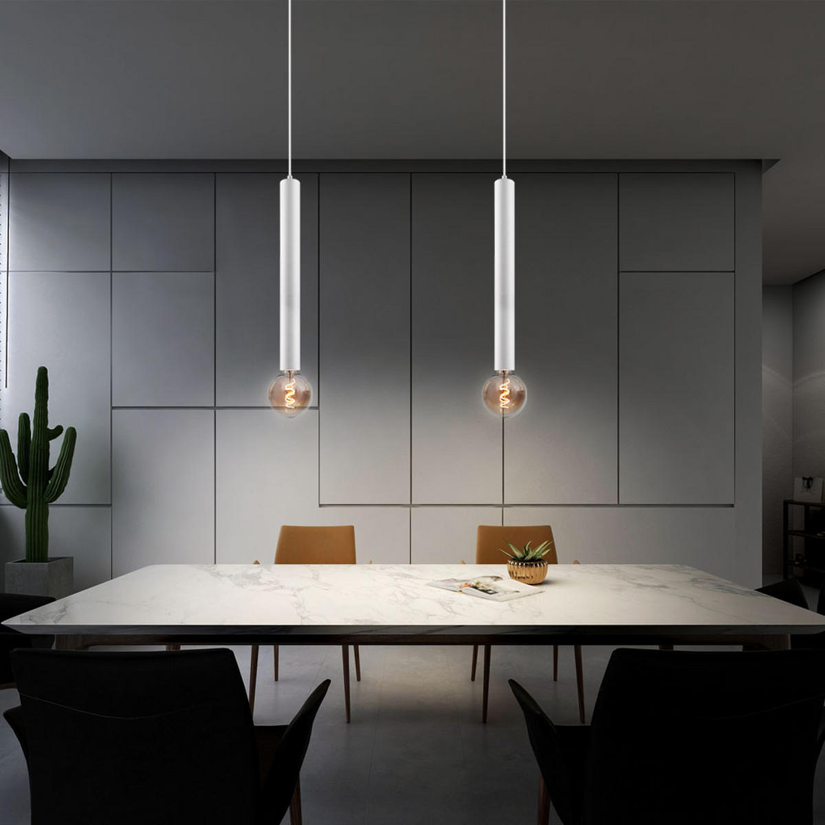 HÄNGELEUCHTE CLERMONT Metall Weiß - Weiß, Metall (10/10/150cm)