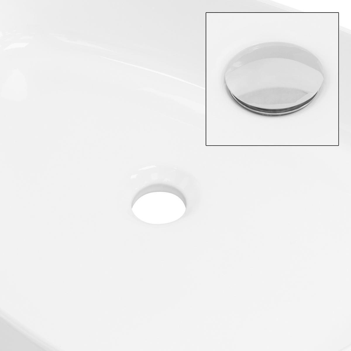 WASCHBECKEN - Weiß, Keramik (42/14/55cm) - ML-DESIGN