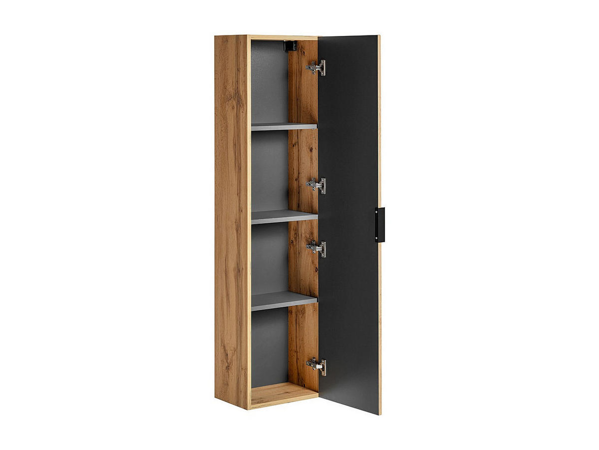 BADSCHRANK - 35 cm x 25 cm - holz - naturfarben hell Zevara - Naturfarben, Holz (35/140/25cm) - Vente-Unique
