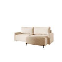 ECKSOFA Braga Mit Schlaffunktion - Creme, Holzwerkstoff/Textil (229/148cm) - Fun Möbel