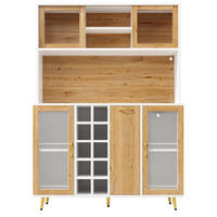BUFFETSCHRANK Multi Weiß Holzoptik 120/40/170 cm - Weiß, Holz (120/170/40cm) - PANGIVO