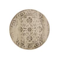 VINTAGE-TEPPICH Suki ø 160 cm rund - Creme/Braun, Kunststoff (160/160cm) - benuta