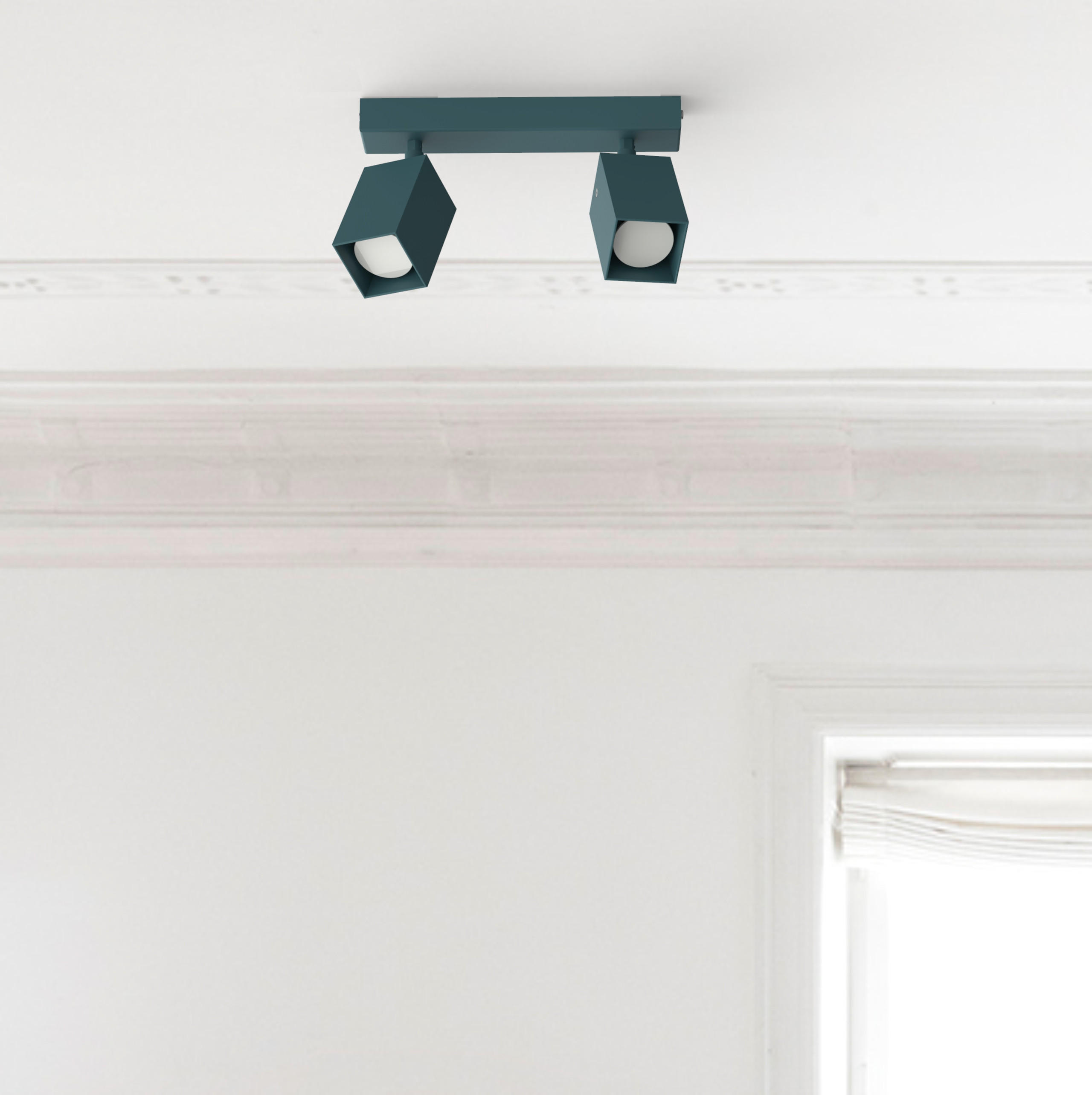 DECKENLEUCHTE - Blau, Metall (6/27/18cm) - Lumicom