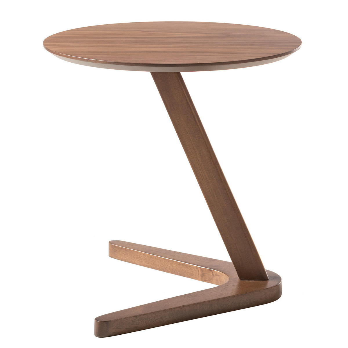 BEISTELLTISCH - Gummibaum teilmassiv - Walnussfarben, Holzwerkstoff (50/50/50cm) - home24