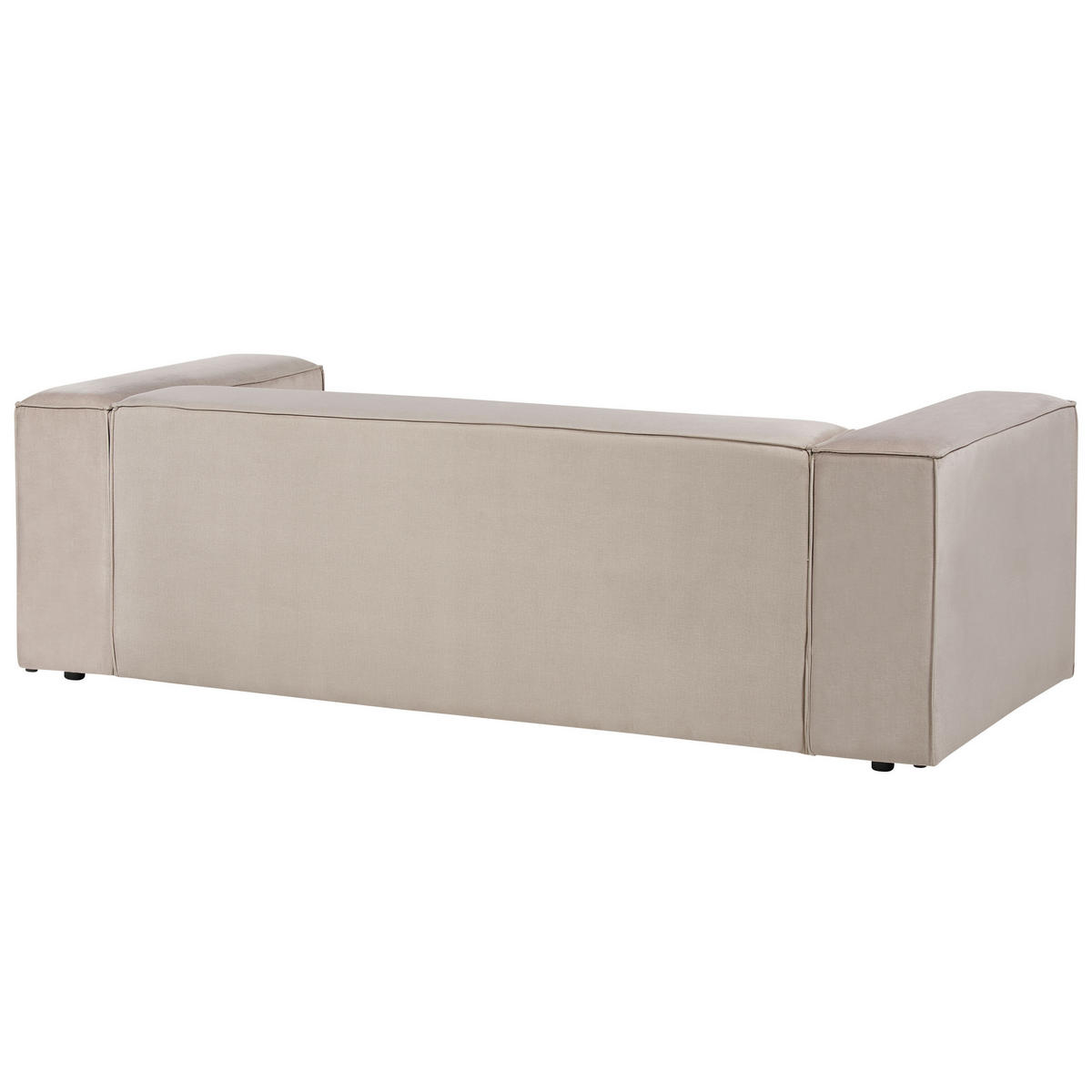 2-SITZER-ECKSOFA Samtstoff taupe rechtsseitig Vernon - Taupe, Textil (236/175cm) - Beliani