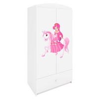 KINDERKLEIDERSCHRANK Prinzessin II - Weiß, Holzwerkstoff (90/175/52cm) - RAUMHIRSCH FURNITURE