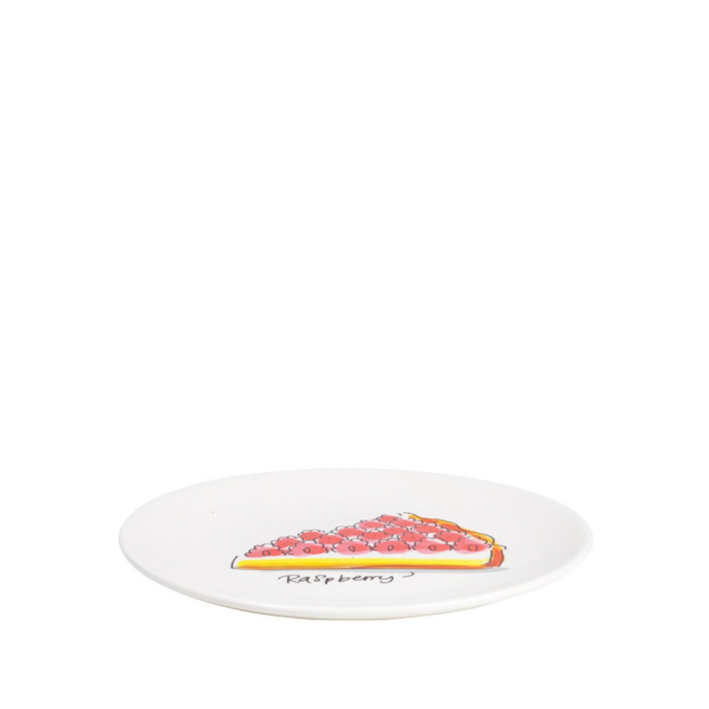 KUCHENTELLER Himbeerkuchen in Bunt - 18cm - Multicolor, Keramik (18/18/2cm) - Blond Amsterdam