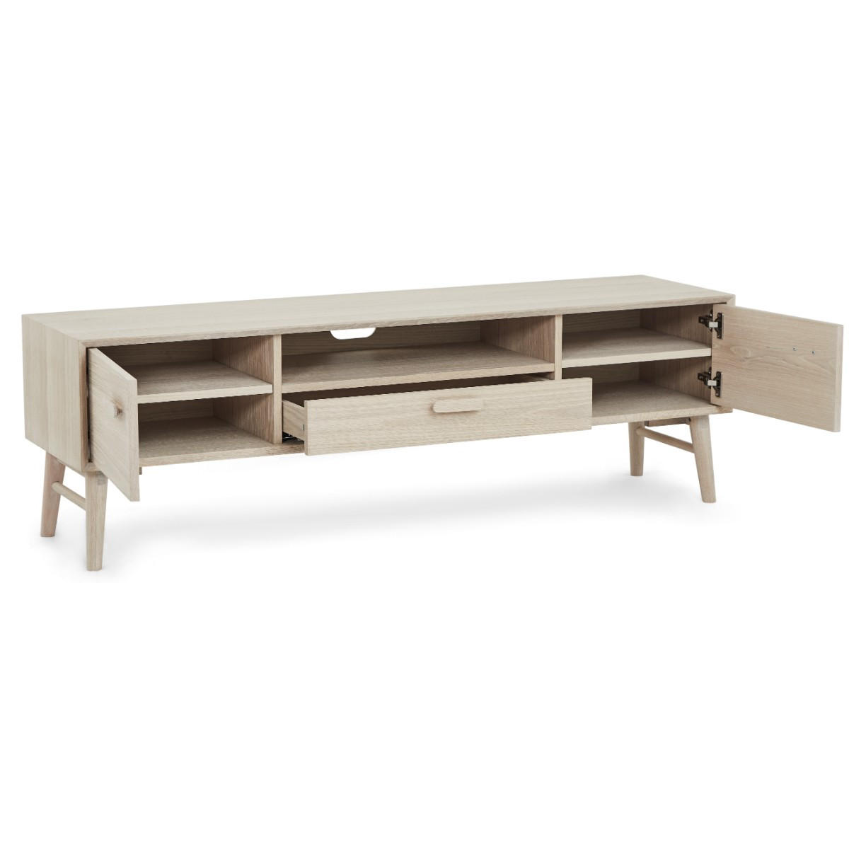 Thumbnail - Furnhouse Tv-Element, Eiche, Holz, Eiche, 1 Schubladen, 160x50x42 cm, Wohnzimmer, Wohnwände, Lowboards, Lowboards stehen...