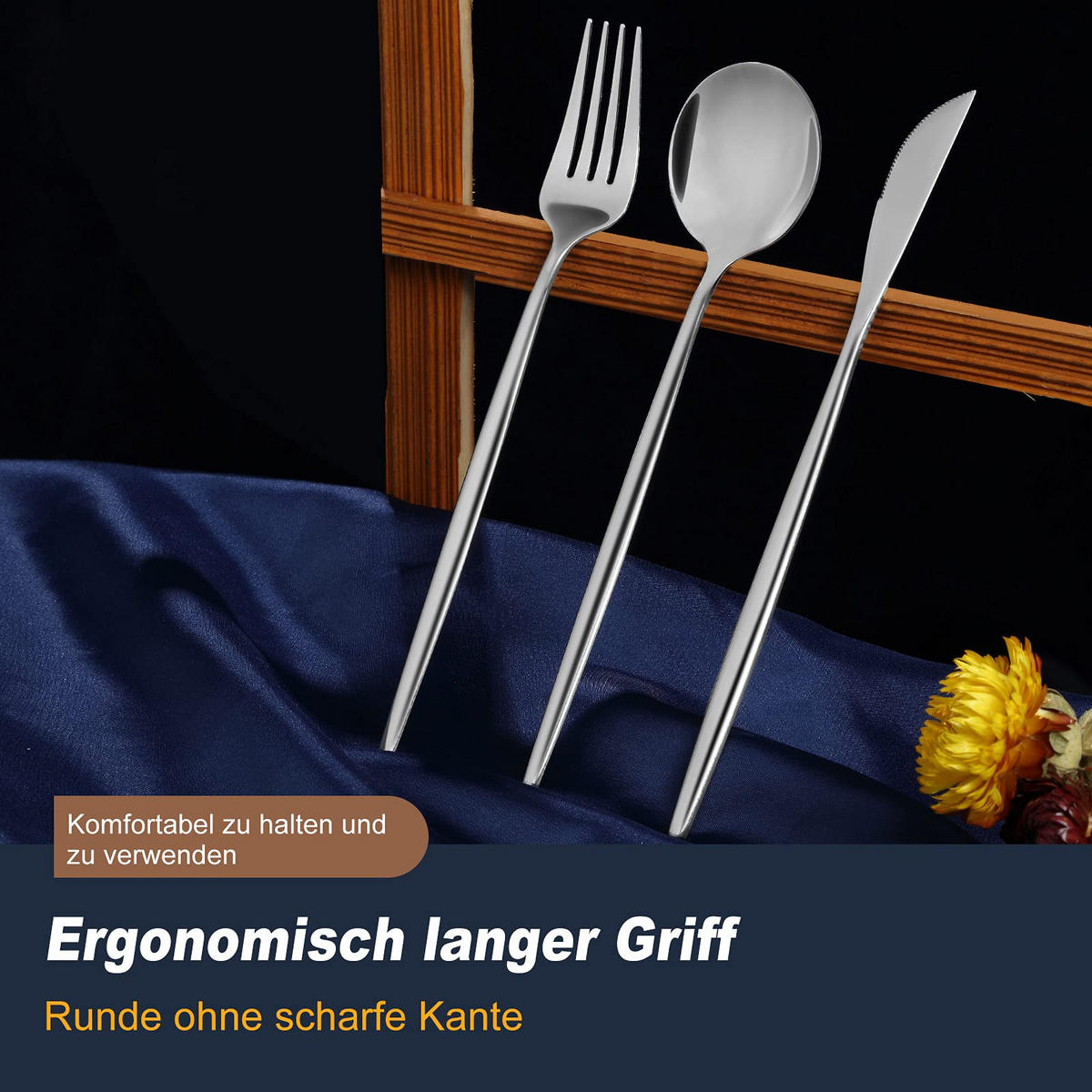 BESTECKSET 6 Personen 30-teilig Edelstahl, Spülmaschinenfest - Silberfarben, Metall - Kaket