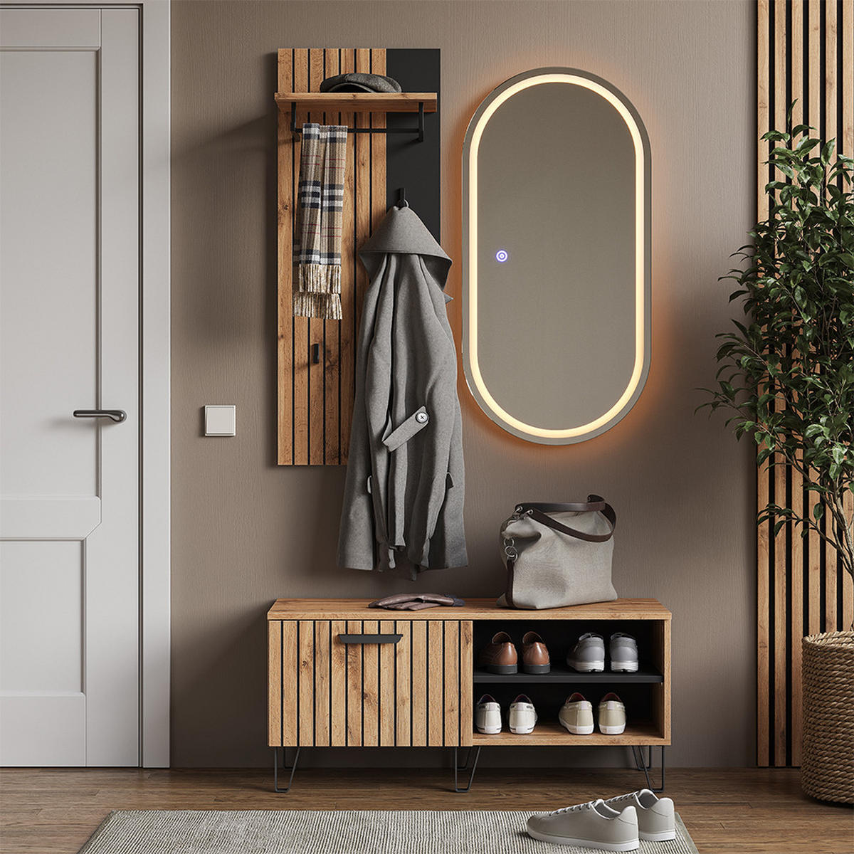 ŠATNÍ SKŘÍŇ Amber Dub Wotan - dub Wotan, kompozitní dřevo (100/100/38cm) - Vicco