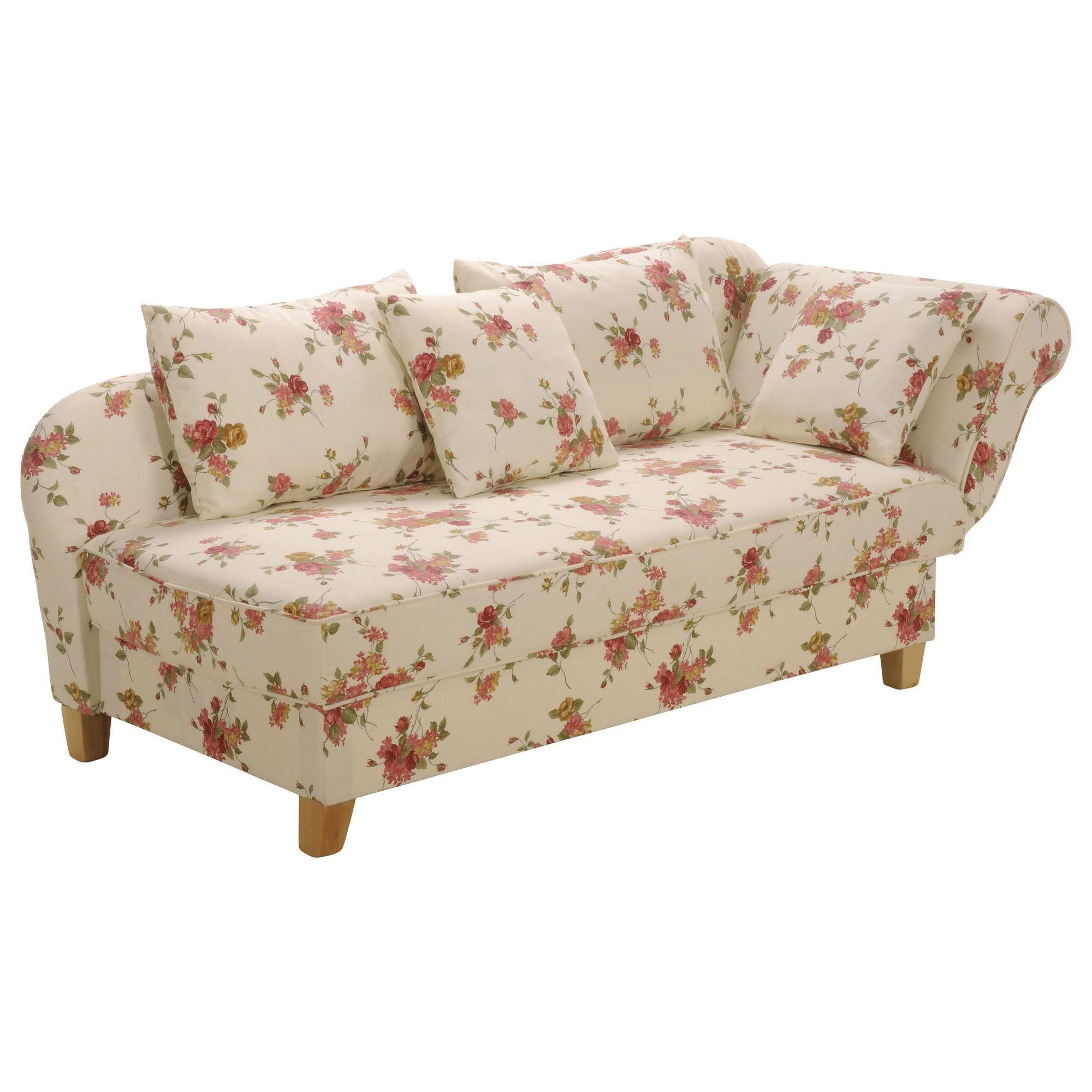 RECAMIERE mit Armteil rechts klappbar Katia Bezug Flachgewebe Buche natur / beige - Beige/Multicolor, Kunststoff (190/82/88cm) - 58aufmkessel