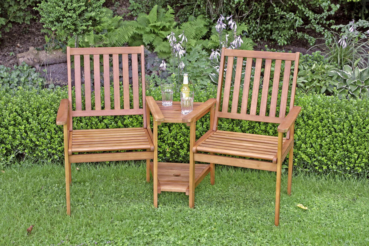 GARTENSTUHL Verona Relaxsessel - Braun, Holz (160/96/77cm) - DELUKE