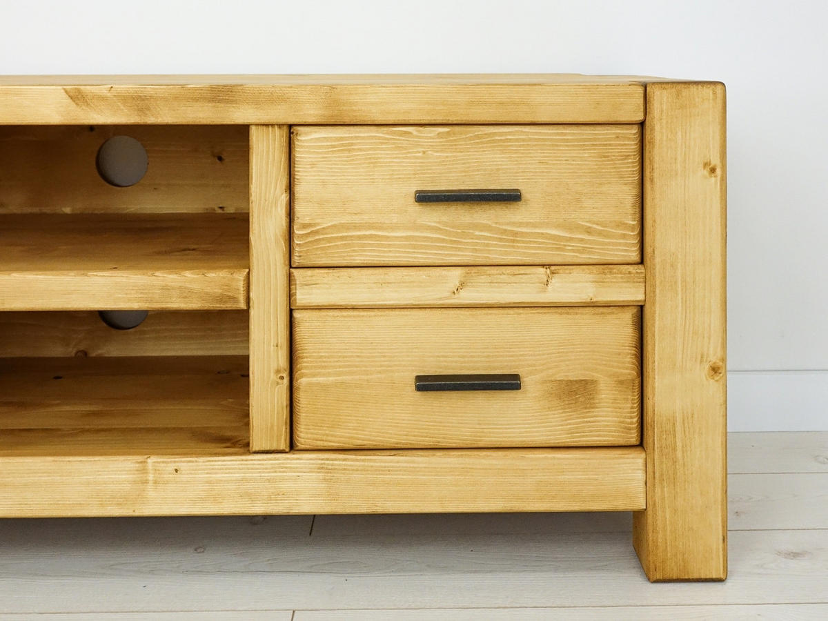 TV-SCHRANK aus Massivholz Sara - Honig, Holz (140/50/42cm) - Seart