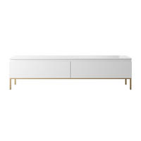 TV-SCHRANK Bemmi Weiß mit goldenen Metallbeinen 175 cm - Goldfarben/Weiß, Holzwerkstoff/Metall (175/46/32cm) - Selsey
