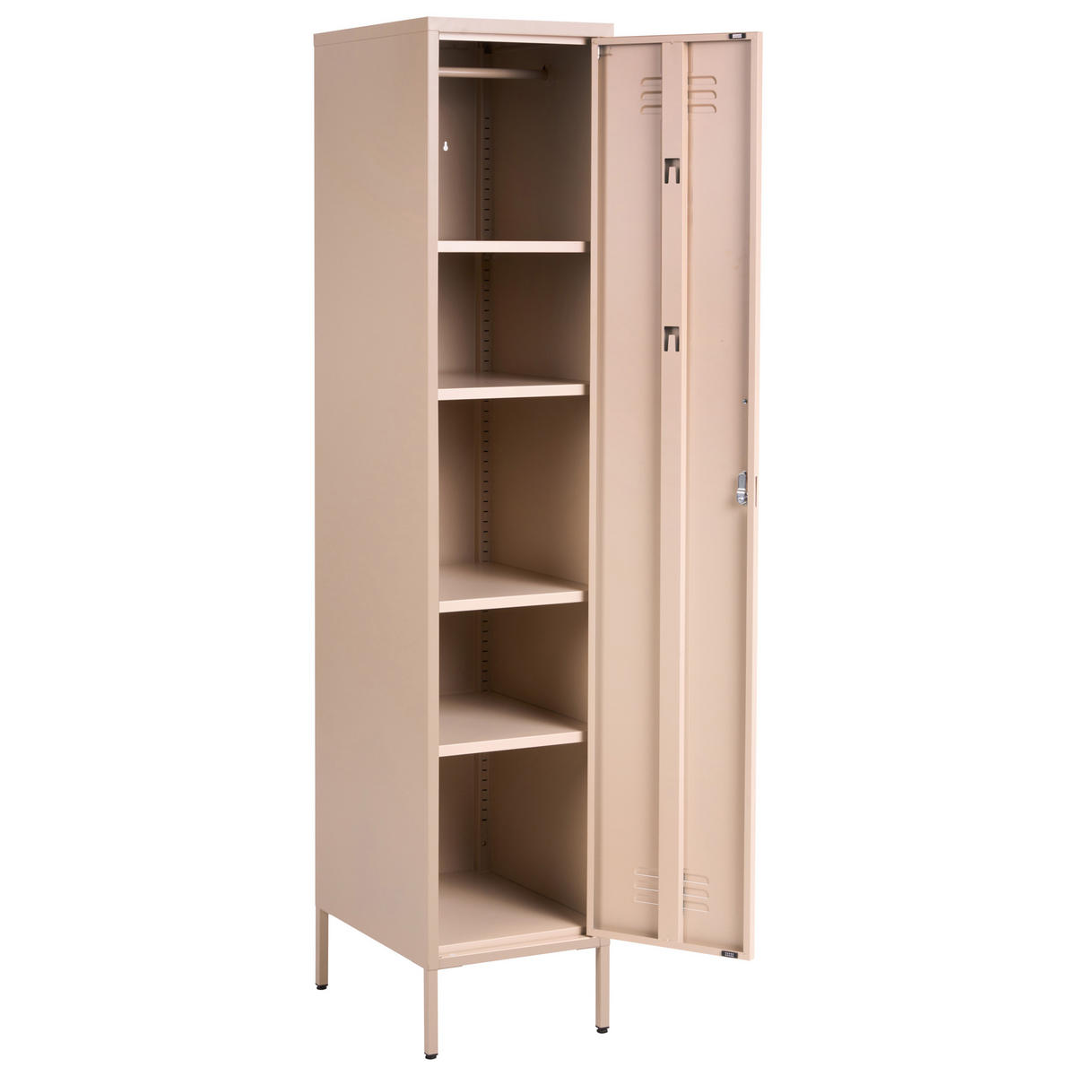 BÜROSCHRANK Metall Beige Frome - Beige, Metall (38/185/50cm) - Beliani