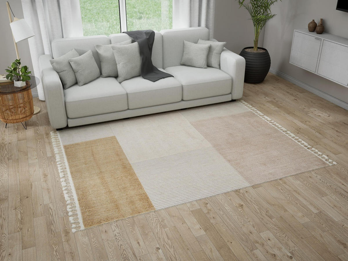 FLACHGEWEBE-TEPPICH Capo Creme/Gold 200x290 cm - Multicolor, Textil (200/290cm) - Vercai Rugs