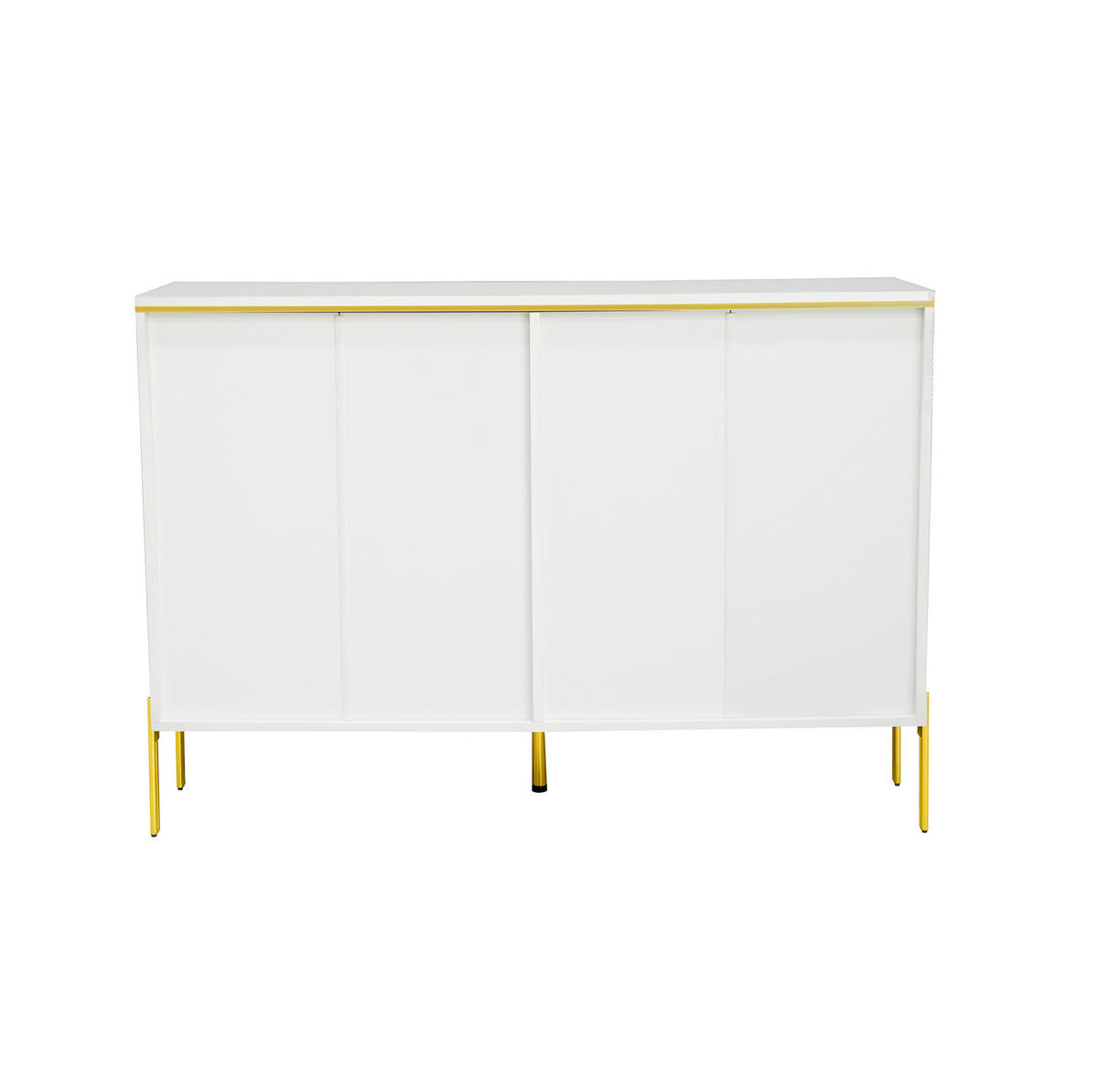 SIDEBOARD 120/40/85,5 cm weiß aus Spanplatte mit 6 Schubladen - Weiß, Holzwerkstoff (120/85.5/40cm) - OKWISH