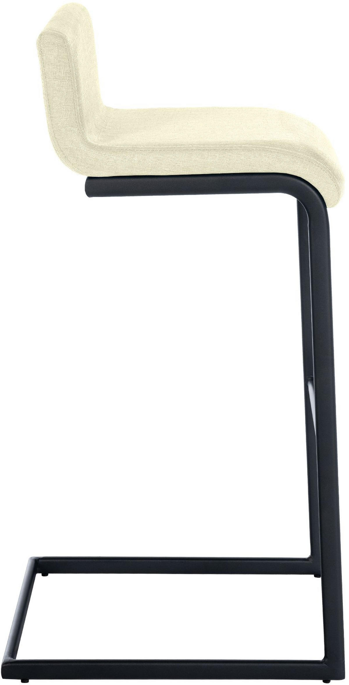 BARHOCKER 2 Stoff Creme - Creme/Schwarz, Textil/Metall (40/96/50cm) - CLP