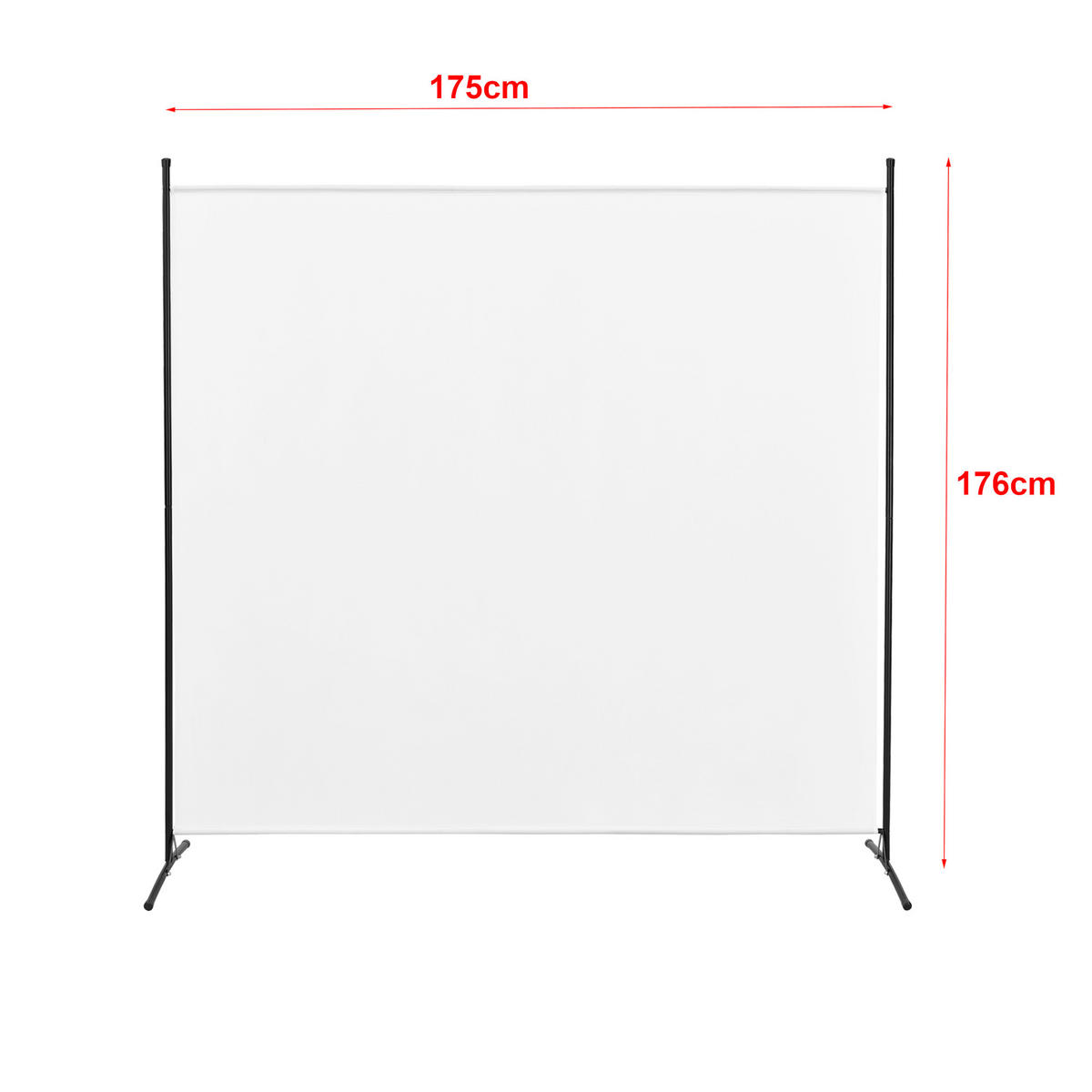SICHTSCHUTZ Tarazona - Weiß, Textil/Metall (175/0.1cm) - [en.casa]