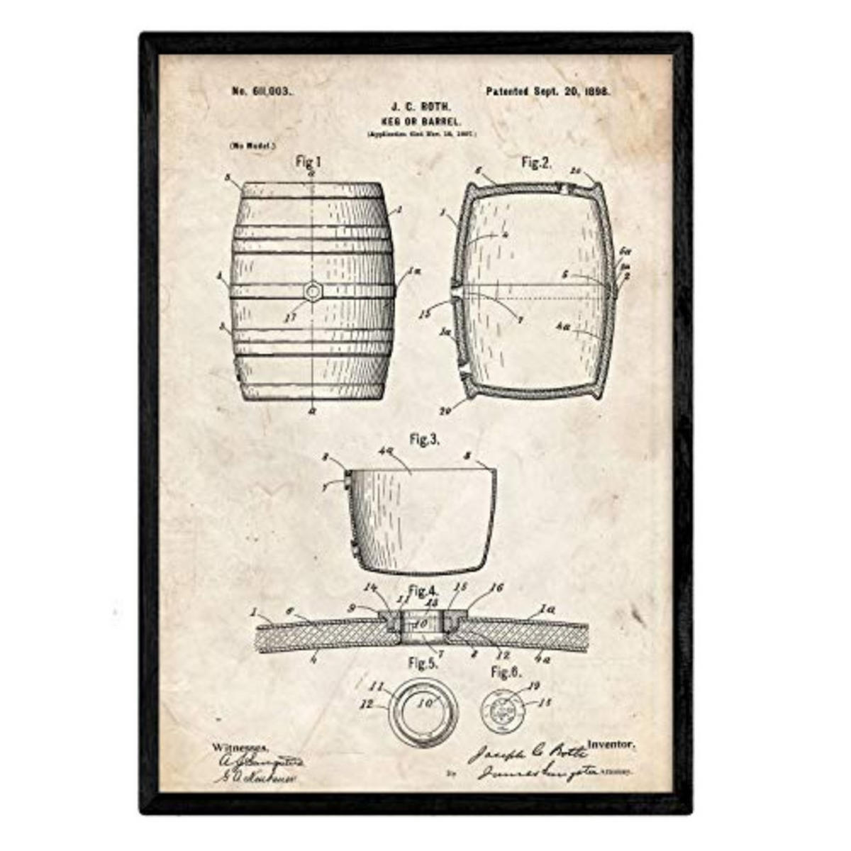 POSTER Barrel Patent A3 Rahmenlos - Klar, Papier (29.7/5/42cm) - Nacnic