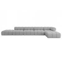 ECKSOFA modulares Sofa Kerru-L3 - 475x190x70 cm Hellgrau Bouclé - Hellgrau, Holzwerkstoff/Textil (475/190cm) - ALTDECOR