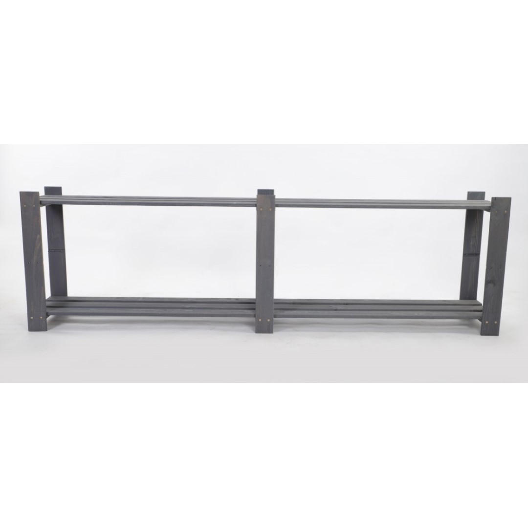 Proregal Holzregal Grau 170x50x28 cm