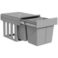 ABFALLEIMER Grau 1 Stück - Grau, Kunststoff (34.3/35.1/48cm) - GiPP