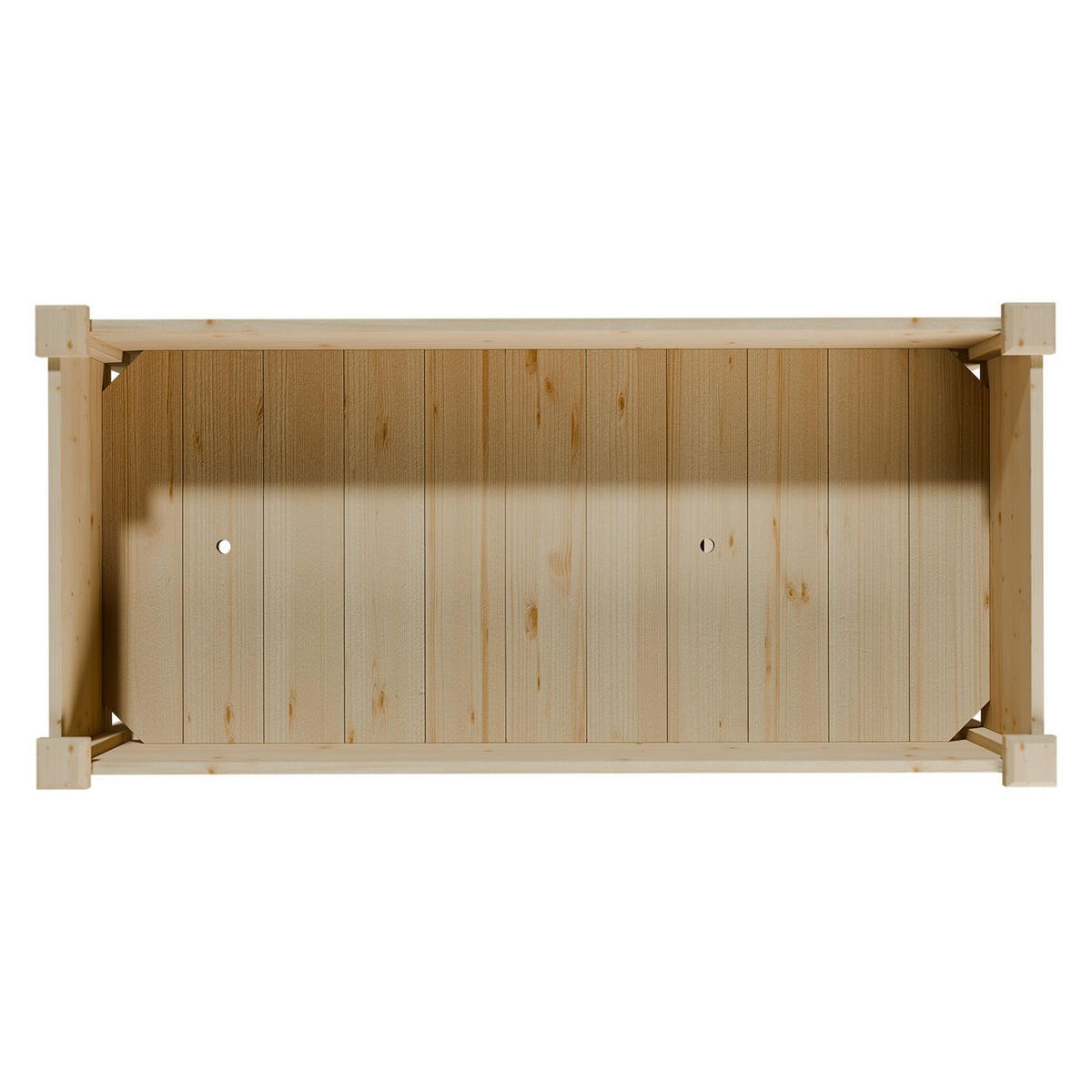 HOCHBEET Freya 123/60/83 cm Holz mit Räder - Naturfarben, Holz (123/83/60cm) - Juskys