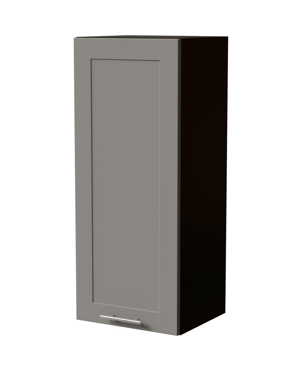 HÄNGESCHRANK Oslo W4/40 Schwarz / Reed Green Matt 40 / 32,5 / 96cm - Schwarz/Grau, Holz/Holzwerkstoff (40/96/32.5cm) - Feldmann-Wohnen
